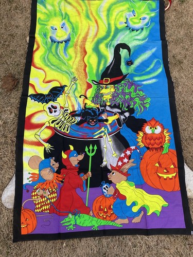 Wamsutta OTC Halloween Stoff. Türdeko 35x60 Hexenkessel Skelett