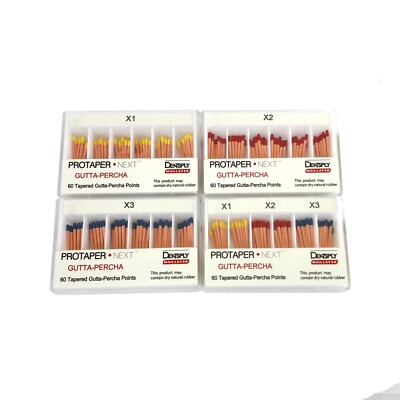 Protaper Next Conform Fit Gutta-Percha Points by Dentsply (All sizes) (60/pack)
