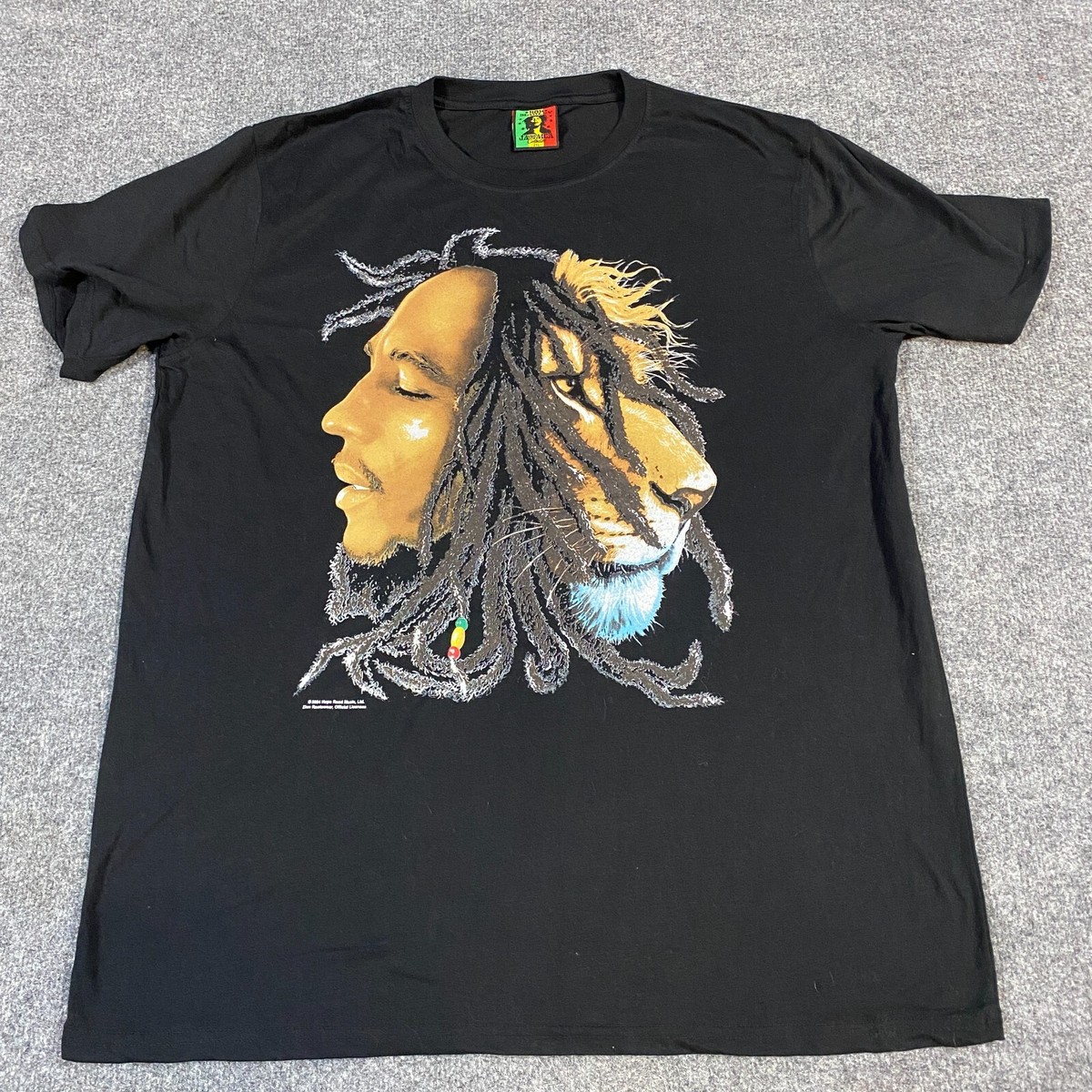Bob Marley Lion T-shirt 2XL Black 2004 Roots Wear 100% Cotton | eBay