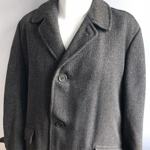 Mens Aquascutum Tweed Wool Trench Coat 
