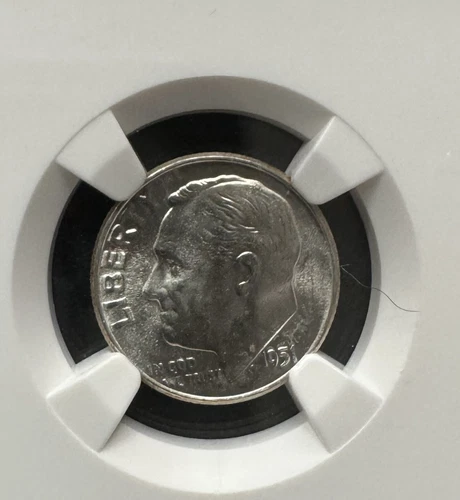 1951 10C Roosevelt Dime NGC MS 66