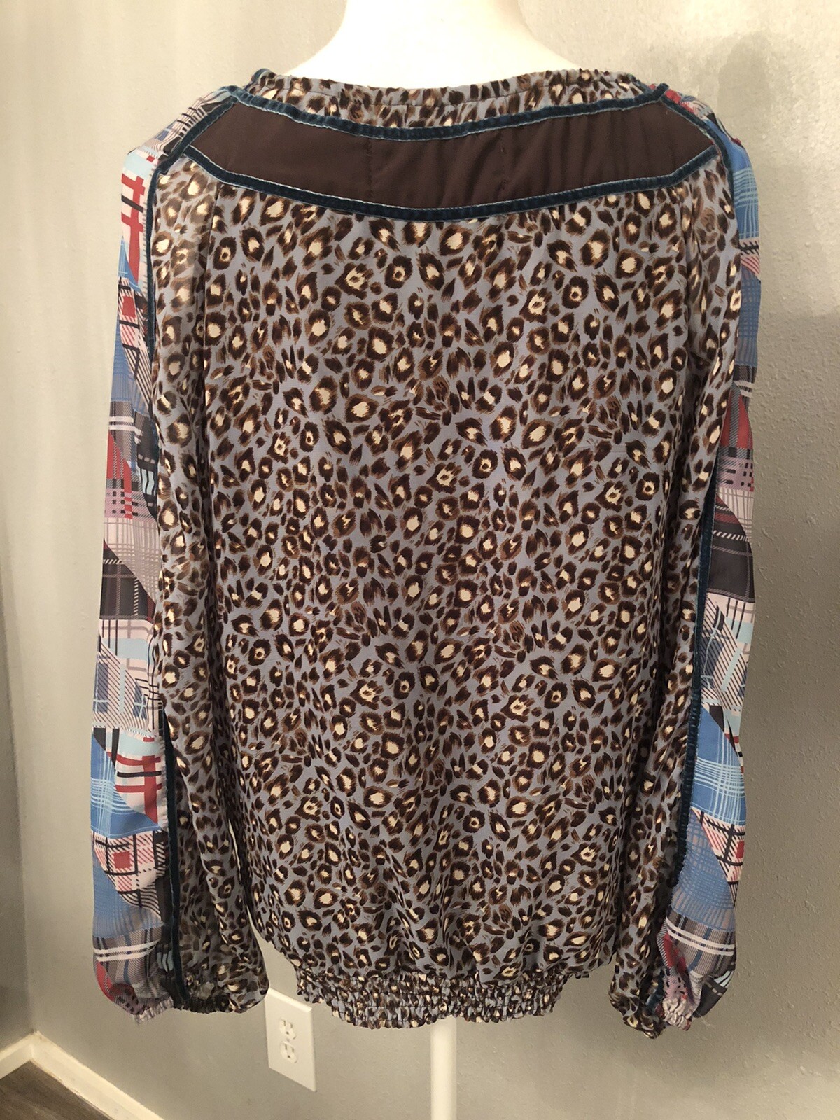 Double D Ranch Patchwork Embroidered Leopard Elas… - image 11