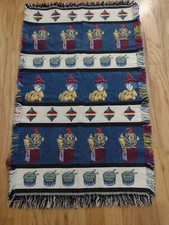 Vintage Nursery Rug Mat Jack-in-the-Box Tops Drums, Dolls Crown Crafts 23" x 40"