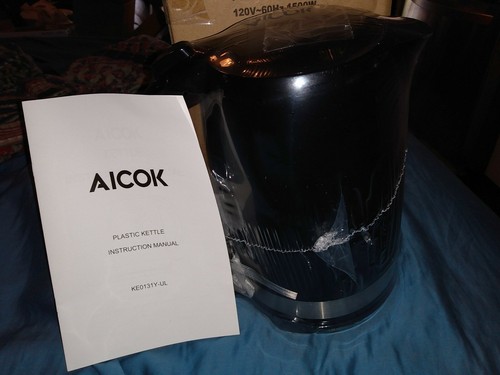 Aicok Electric Kettle KE0131Y-UL Fast Boiling 1500Watts Water Kettle 1.7 Liter