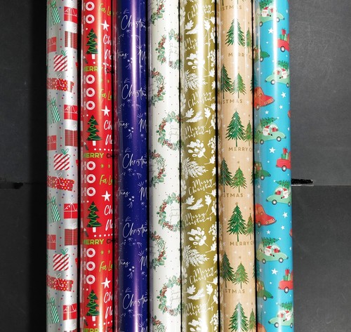 BULK 7 Rolls - 12 Metres x 70cm Christmas Gift Wrap Wrapping Paper - 84M Total - Picture 3 of 3