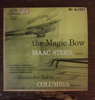 ISAAC STERN The Magic Bow 45 RPM RECORD Columbia Records
