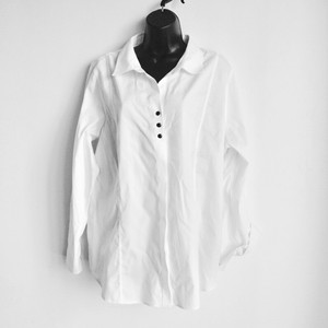Womens-Lands-End-White-Small-Wale-Corduroy-Jacket-Shirt-Size-18