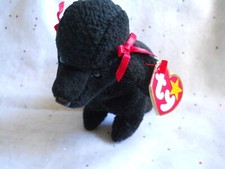 TY Beanie Baby GIGI the Black Dog, PVC Pellets both Tags, April 7, 1997