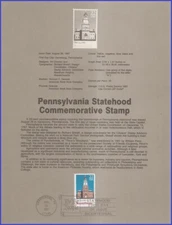 USA5 #2337 U/A SOUVENIR PAGE FDC   Pennsylvania
