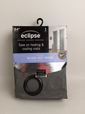 Eclipse Blackout Grommet Curtain 42 in x 84 long 1 Panel Madison Smoke