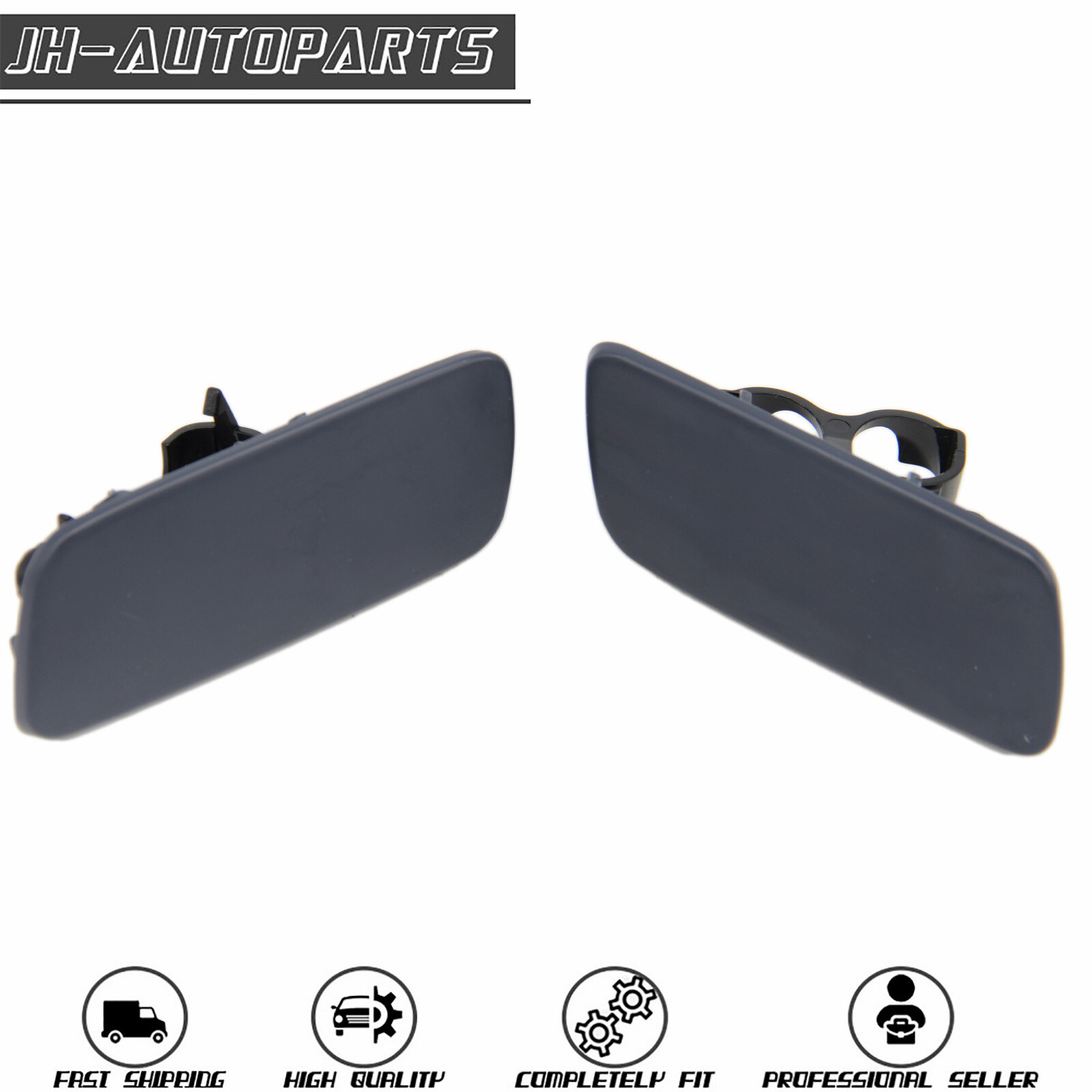 Front LH+RH Headlight Washer Nozzle Cover 2 Pcs For 2010-2018 Rolls-Royce Ghost