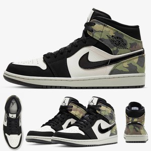 Sz 15 Nike Air Jordan 1 Mid SE Camo —- CW5490-001 Light Bone Black White HIgH I | eBay