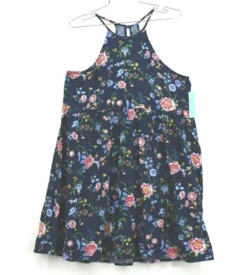 halter neck a line dress Blue Satin Tie Back Halter Neck A Line Dress main image 0