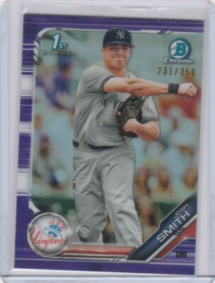 2019 Bowman Draft Chrome Prospect JOSH SMITH 1st Purple Refractor /250 #BDC-86
