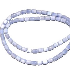 G2477 Purple 6mm Round Tube Cat's Eye Fiber Optic Glass Beads 16"