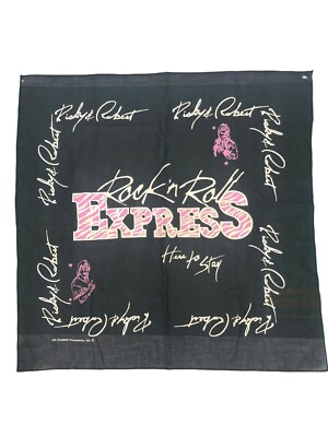 ROCK N ROLL EXPRESS HERE TO STAY Wrestling BANDANA Nwa  ROCK N ROLL EXPRESS HERE TO STAY BANDANA RARE display picture 1