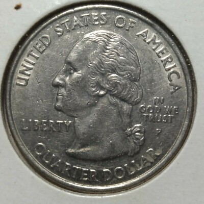 【新品未使用】2006年発行 ノースダコタ州Quarter 1 バンク•ロール 2006 P North Dakota Quarter Large Cud Die Chip On Reverse