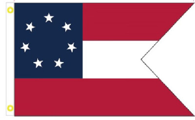 3X5 CSA STARS AND BARS 7 SWALLOW TAIL FLAG BANNER 100D W/ GROMMETS