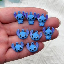 10pcs Enamel Alloy Drops Animal Stitch Charm Pendant Necklace Keychain Diy Handm