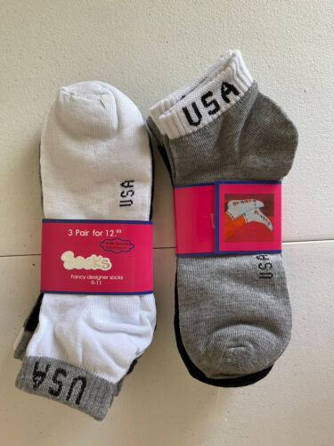 Women’s White/Black/Grey 6-Pack Soft Socks s 9-11 - Foto 1 di 3