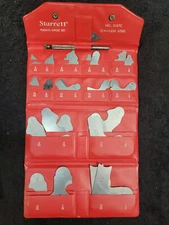 Starrett S167C Fractional Radius Gage Set Stainless 1/64 - 1/2.  28 Gages