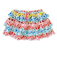 MINI BODEN Tiered Toddler Skirt Girls 2-3 2T 3T 98cm Colorful Rainbow Leopard