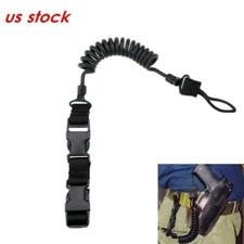 Tactical Secure Lanyard Spring Pistol Gun Sling Practical Security Leash