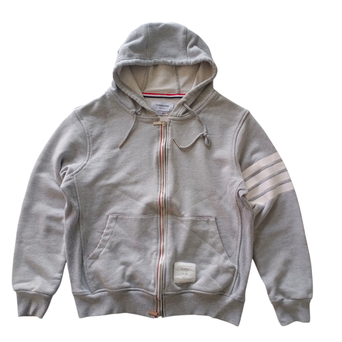 THOM BROWNE グレー パーカー Thom Browne Hoodie Size 2 ( Medium ) Gray 4 Bar Jacket Sweater | eBay