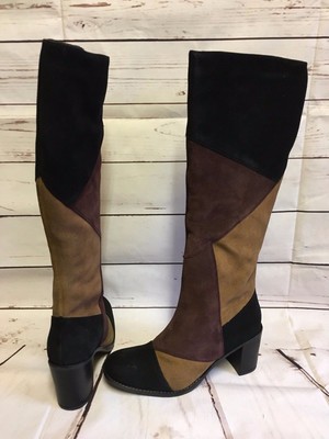 camel knee high suede boots