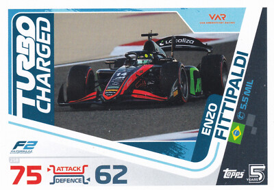 ENZO FITTIPALDI    TOPPS TURBO ATTAX 2024   F2 TURBO CHARGED