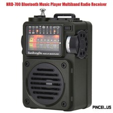 HRD-700 Bluetooth Music Player Multiband Radio Receiver with Supporting TF Card