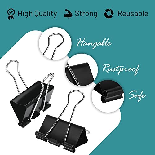 Dingli Metal Binder Clips set of 42pcs different sizes | Shopee Philippines