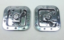  2 Two Chrome Small Butterfly Latches Split Dish,Padlock For ATA Road Cases
