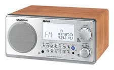 Sangean WR-2 AM/FM-RBDS Wooden Cabinet Digital Tuning Radio Walnut