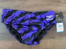 Speedo Endurance Men s Swim Brief Size 28 Purple Print NWT