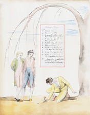 Original Vintage Collotype WILLIAM BLAKE for THOMAS GRAY - OF ETON COLLEGE (W...