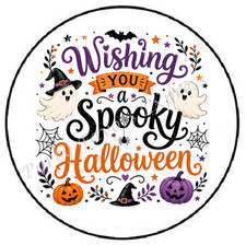 WISHING YOU A SPOOKY HALLOWEEN ENVELOPE SEALS LABELS STICKERS PARTY FAVORS