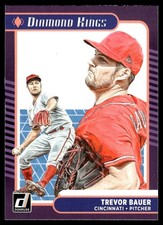 2021 Donruss - Retro 1987 Materials #23 Trevor Bauer Holo Purple Cincinnati Reds