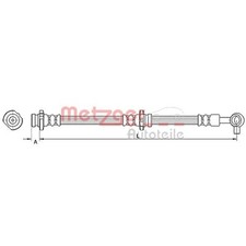 Metzger Bremsschlauch vorne für Nissan Qashqai