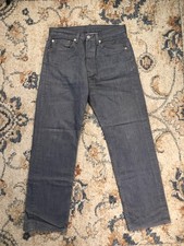 Levis 501 Jeans Mens 31x28 Gray Charcoal Wash Straight Leg Button Fly Denim