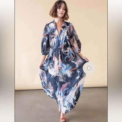 COREY LYNN CALTER FARREN MAXI DRESS - MULTI dress has been altered midi dress XS