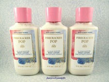 Bath  Body Works FIRECRACKER POP Body Lotion X 3 - Full Size 8 oz - NEW