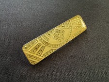 Vintage Pierre Bex Style Art Deco Revival Silver Tone Rectangle Enamel Brooch