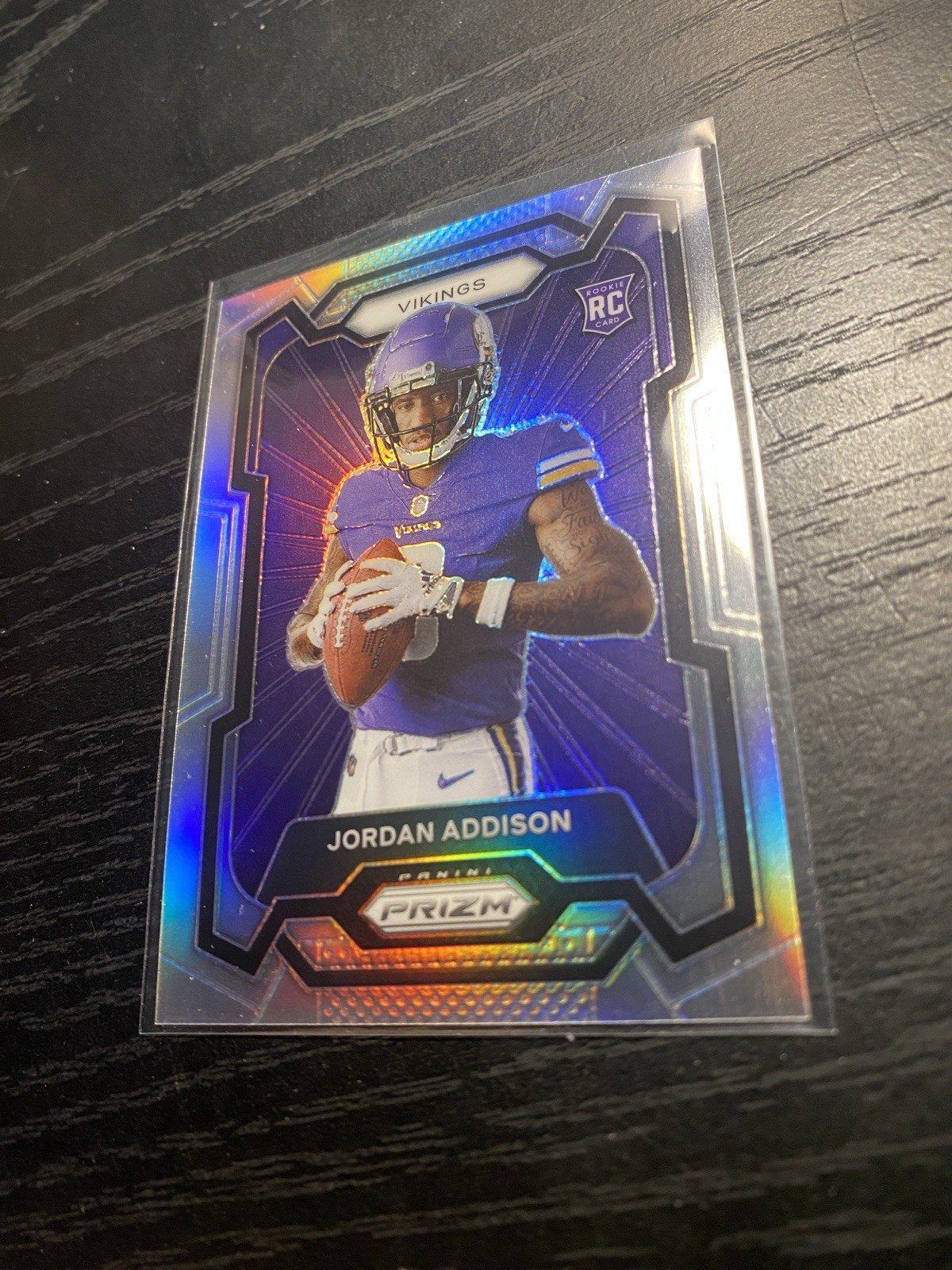 2023 Panini Prizm Jordan Addison Silver Variation SP #308 Rookie RC Vikings