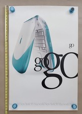 Apple MacWorld New York blue iBook vintage 1999 poster 36" x 24"