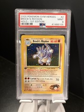 2000 POKEMON GYM HEROES #2 BROCK'S RHYDON HOLO-1ST EDITION READ DESCRIPTION on eBay
