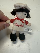 Campbells Soup Kids Mini Cloth Doll 2002 Chef Apron Hat Collectible Figurine