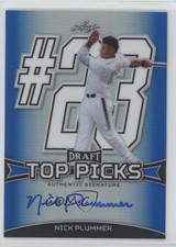 2015 Leaf Metal Draft Top Picks Blue Prismatic 13/25 Nick Plummer Auto 1u4