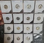 Gem BU Silver Roosevelt Dimes Run 1946-1956 P, D,& S BU 15 Coins 1.50 FV US 90%
