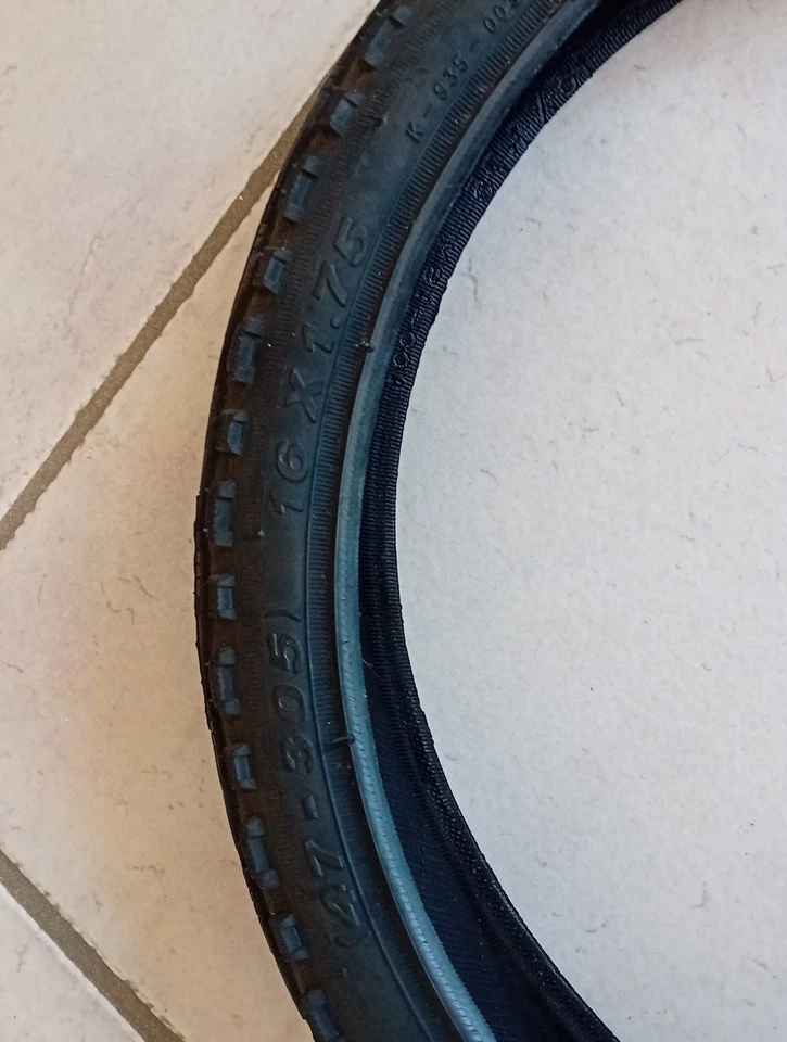 Fahrradreifen Mantel Decke 16" Zoll 16 x 1.75 KENDA Fahrrad Rad Reifen Schwarz - Bild 2 von 3